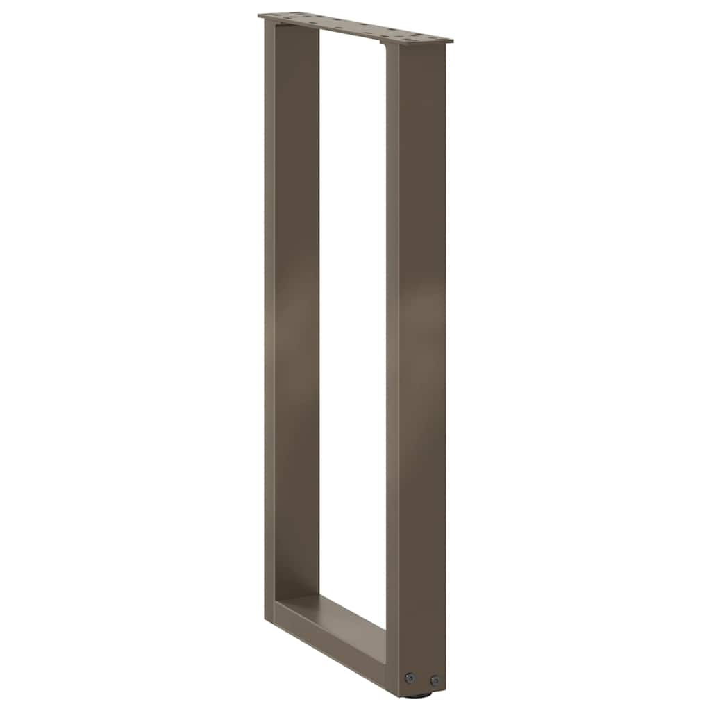 Gambe Tavolino Caffè a U 2 pz Naturale 38x(72-73) cm Acciaio - homemem39