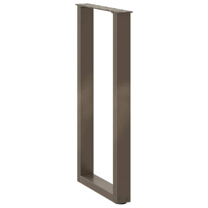 Gambe Tavolino Caffè a U 2 pz Naturale 38x(72-73) cm Acciaio - homemem39