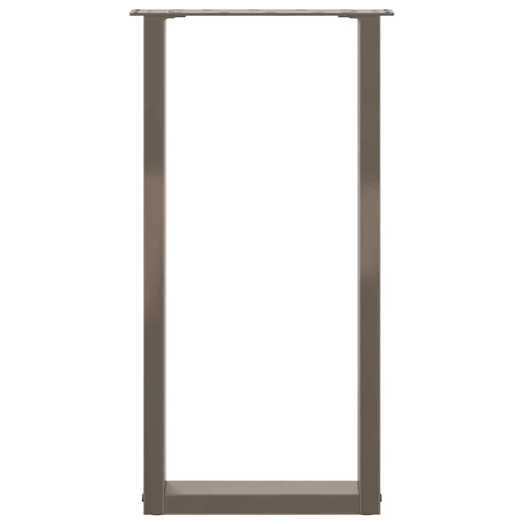 Gambe Tavolino Caffè a U 2 pz Naturale 38x(72-73) cm Acciaio - homemem39