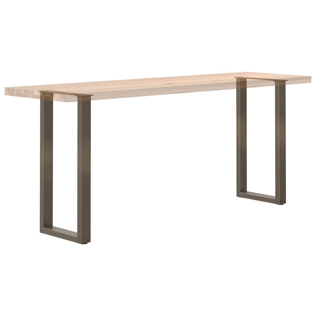 Gambe Tavolino Caffè a U 2 pz Naturale 38x(72-73) cm Acciaio - homemem39