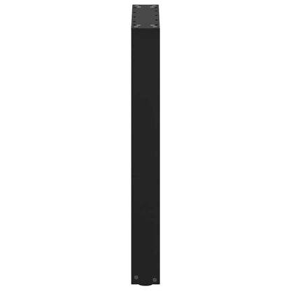 Gambe Tavolo Pranzo a Forma U 2 pz Nero 50x(72-73) cm Acciaio - homemem39