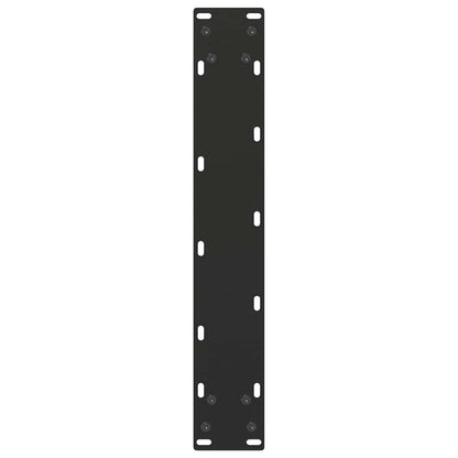 Gambe Tavolo Pranzo a Forma U 2 pz Nero 50x(72-73) cm Acciaio - homemem39