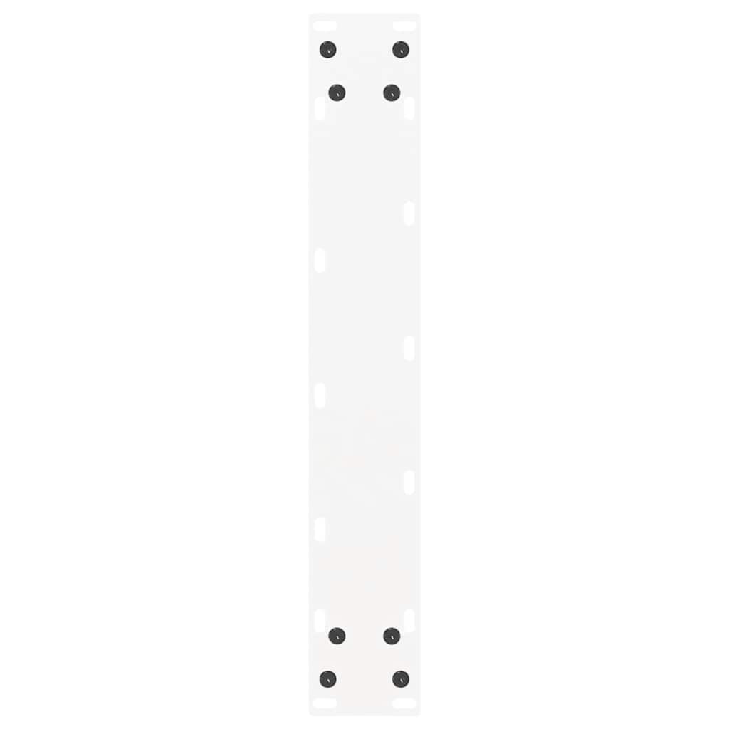 Gambe per tavolo da pranzo forma U 2 pz bianche 50x(72-73) cm