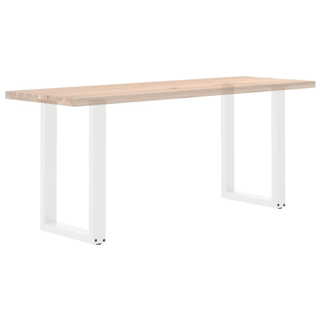 Gambe per tavolo da pranzo forma U 2 pz bianche 50x(72-73) cm