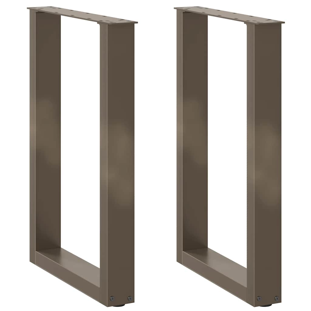 Gambe Tavolo Pranzo a U 2 pz 50x(72-73) cm Acciaio - homemem39
