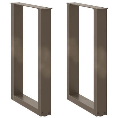 Gambe Tavolo Pranzo a U 2 pz 50x(72-73) cm Acciaio - homemem39