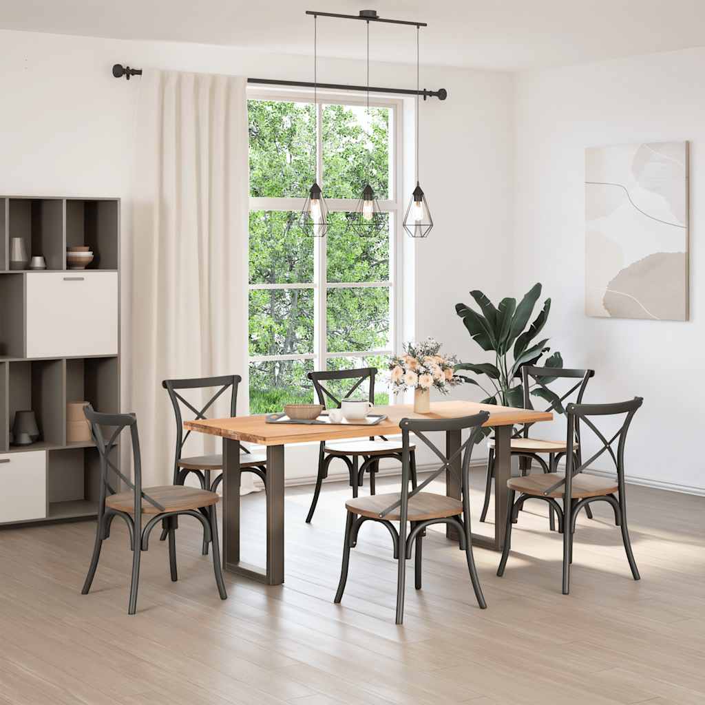 Gambe Tavolo Pranzo a U 2 pz 50x(72-73) cm Acciaio - homemem39