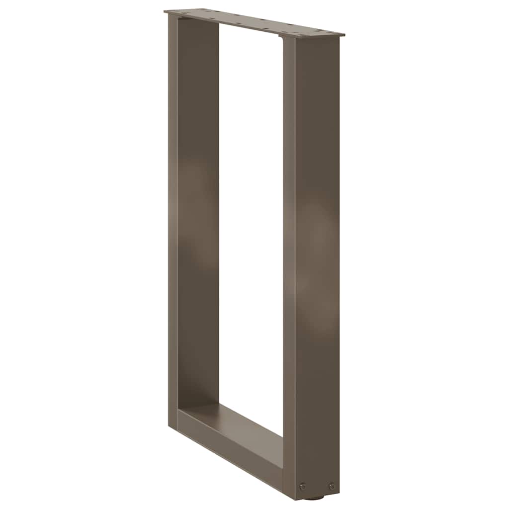 Gambe Tavolo Pranzo a U 2 pz 50x(72-73) cm Acciaio - homemem39