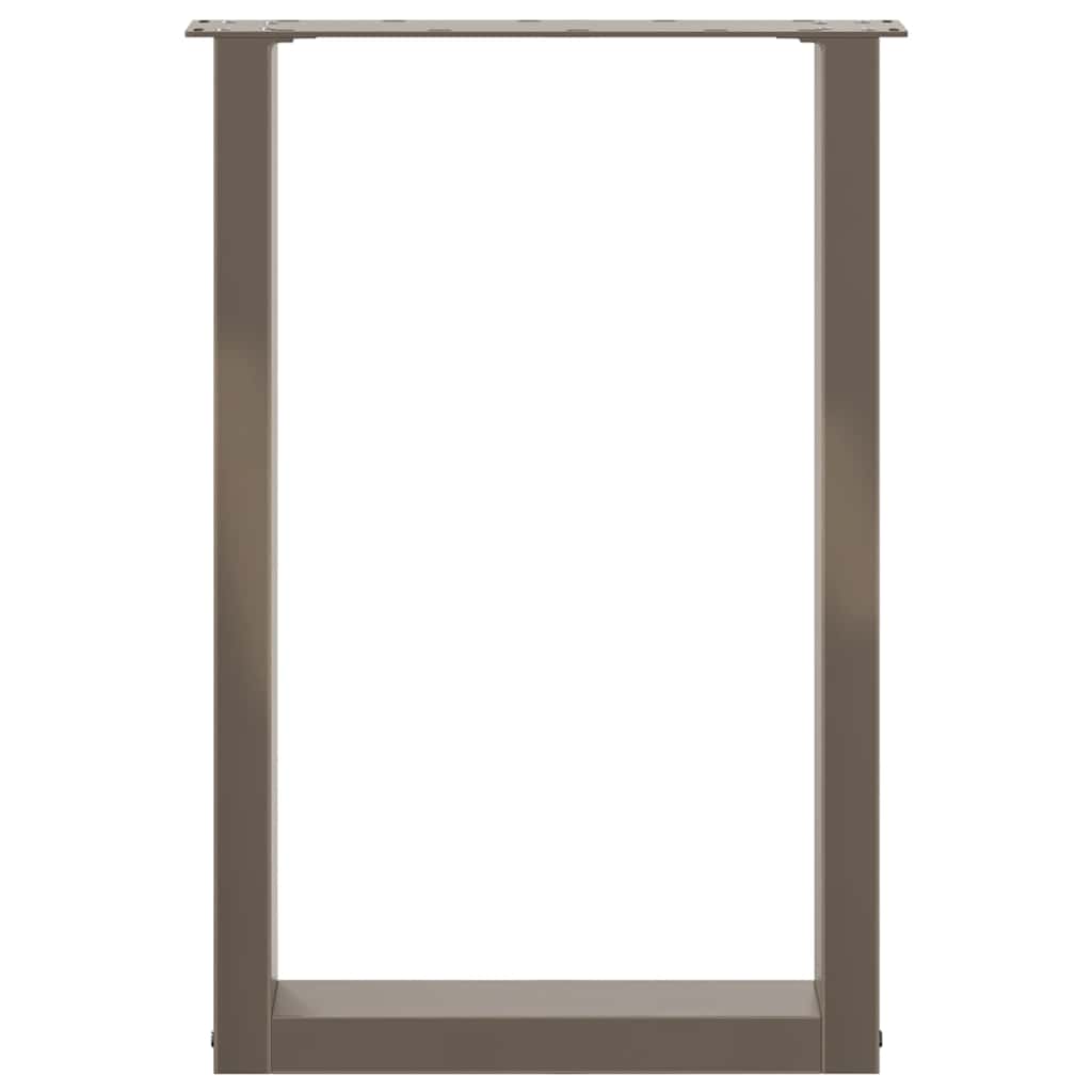 Gambe Tavolo Pranzo a U 2 pz 50x(72-73) cm Acciaio - homemem39
