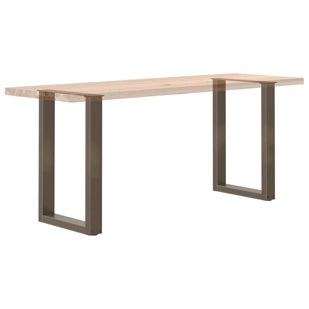 Gambe Tavolo Pranzo a U 2 pz 50x(72-73) cm Acciaio - homemem39