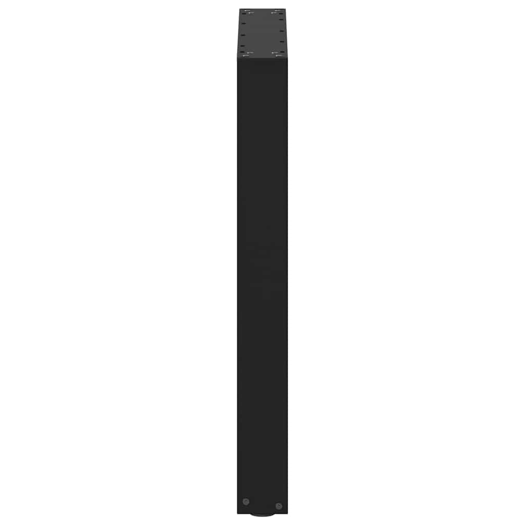 Gambe per tavolo da pranzo a forma di U 2 pz nere 60x(72-73) cm