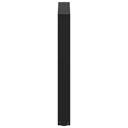 Gambe per tavolo da pranzo a forma di U 2 pz nere 60x(72-73) cm