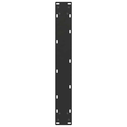 Gambe per tavolo da pranzo a forma di U 2 pz nere 60x(72-73) cm