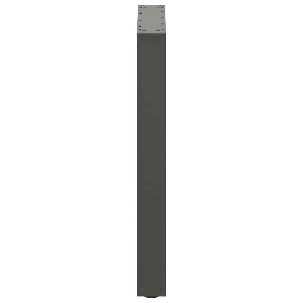 Gambe per tavolo da pranzo forma U 2 pz Antracite 60x(72-73) cm