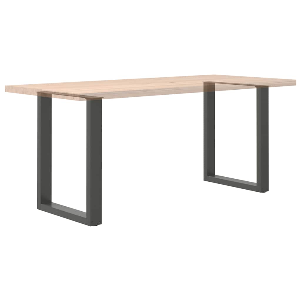 Gambe per tavolo da pranzo forma U 2 pz Antracite 60x(72-73) cm