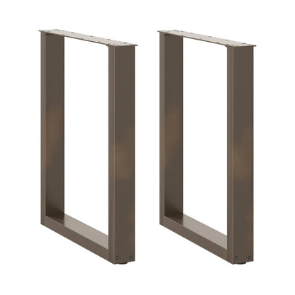 Gambe Tavolo Pranzo a U 2 pz 60x(72-73) cm Acciaio - homemem39
