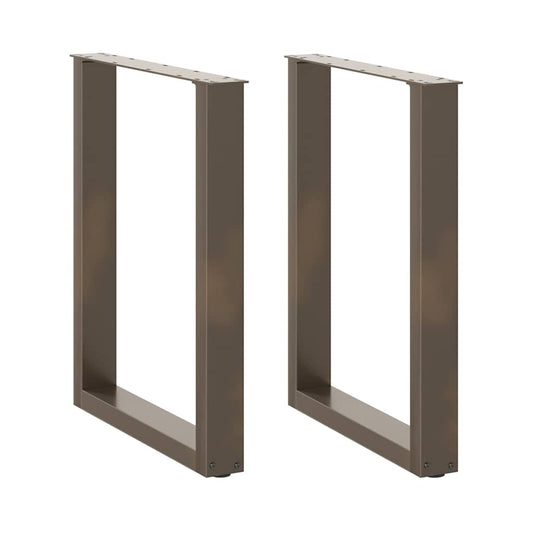 Gambe Tavolo Pranzo a U 2 pz 60x(72-73) cm Acciaio - homemem39