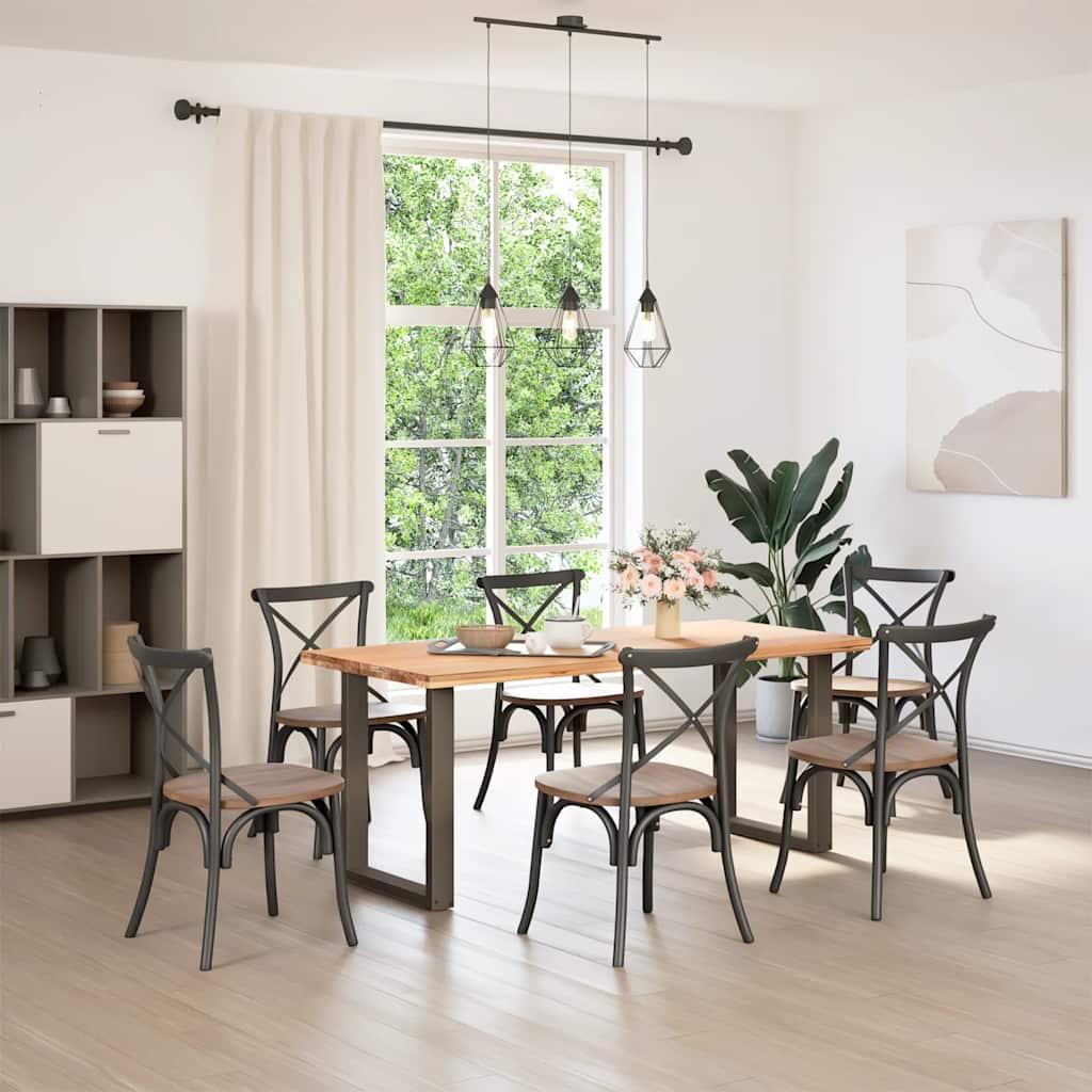 Gambe Tavolo Pranzo a U 2 pz 60x(72-73) cm Acciaio - homemem39