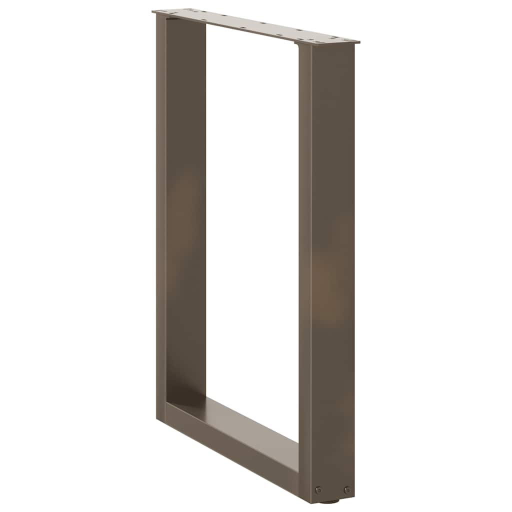 Gambe Tavolo Pranzo a U 2 pz 60x(72-73) cm Acciaio - homemem39