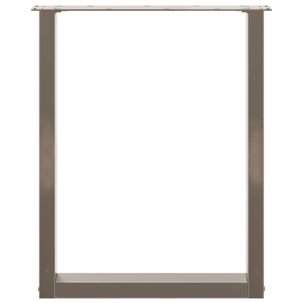 Gambe Tavolo Pranzo a U 2 pz 60x(72-73) cm Acciaio - homemem39