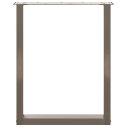 Gambe Tavolo Pranzo a U 2 pz 60x(72-73) cm Acciaio - homemem39