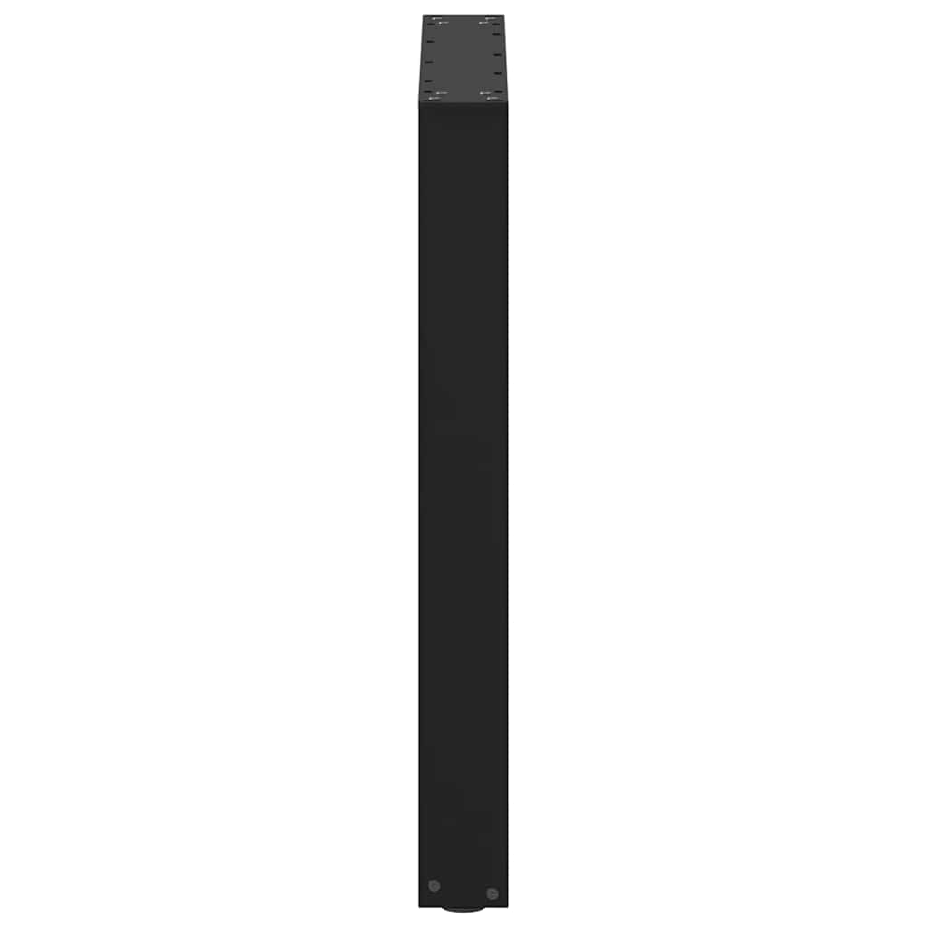 Gambe per tavolo da pranzo a forma di U 2 pz nere 70x(72-73) cm
