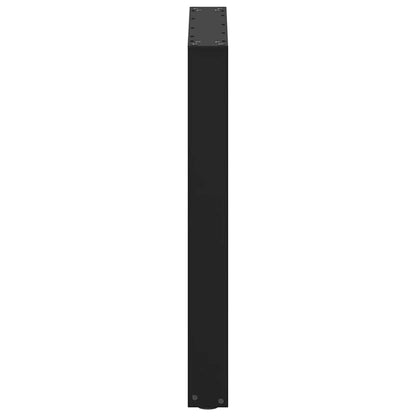 Gambe per tavolo da pranzo a forma di U 2 pz nere 70x(72-73) cm