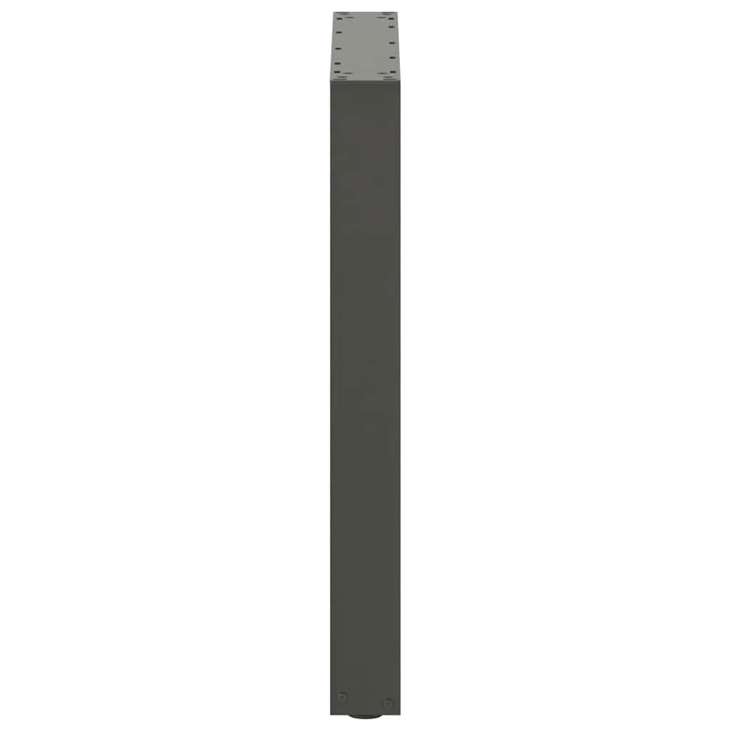 Gambe per tavolo da pranzo forma U 2 pz Antracite 70x(72-73) cm