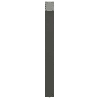Gambe per tavolo da pranzo forma U 2 pz Antracite 70x(72-73) cm