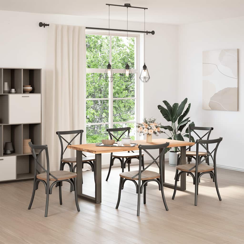 Gambe Tavolo Pranzo a U 2 pz 70x(72-73) cm Acciaio - homemem39