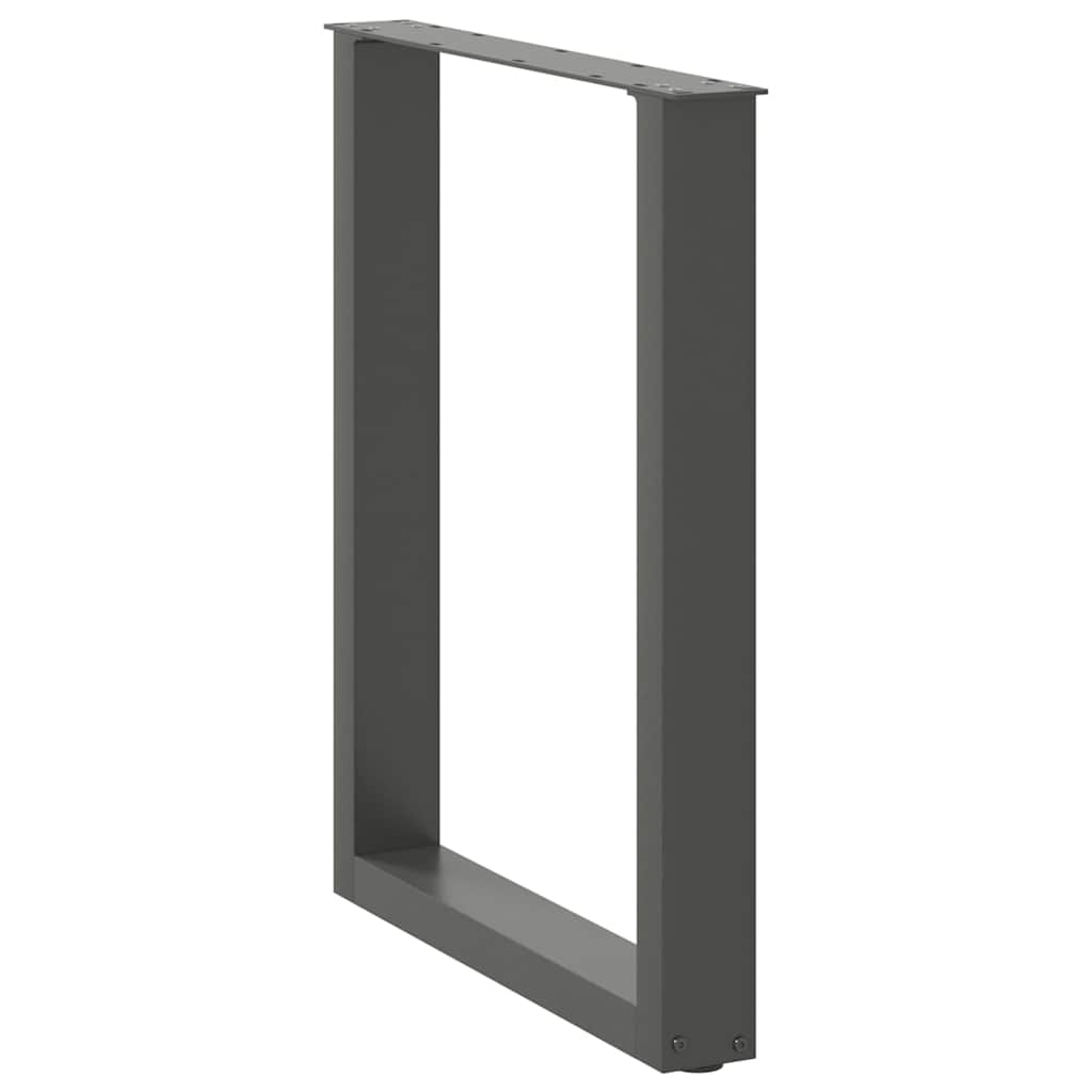 Gambe Tavolo Pranzo a U 2 pz 70x(72-73) cm Acciaio - homemem39