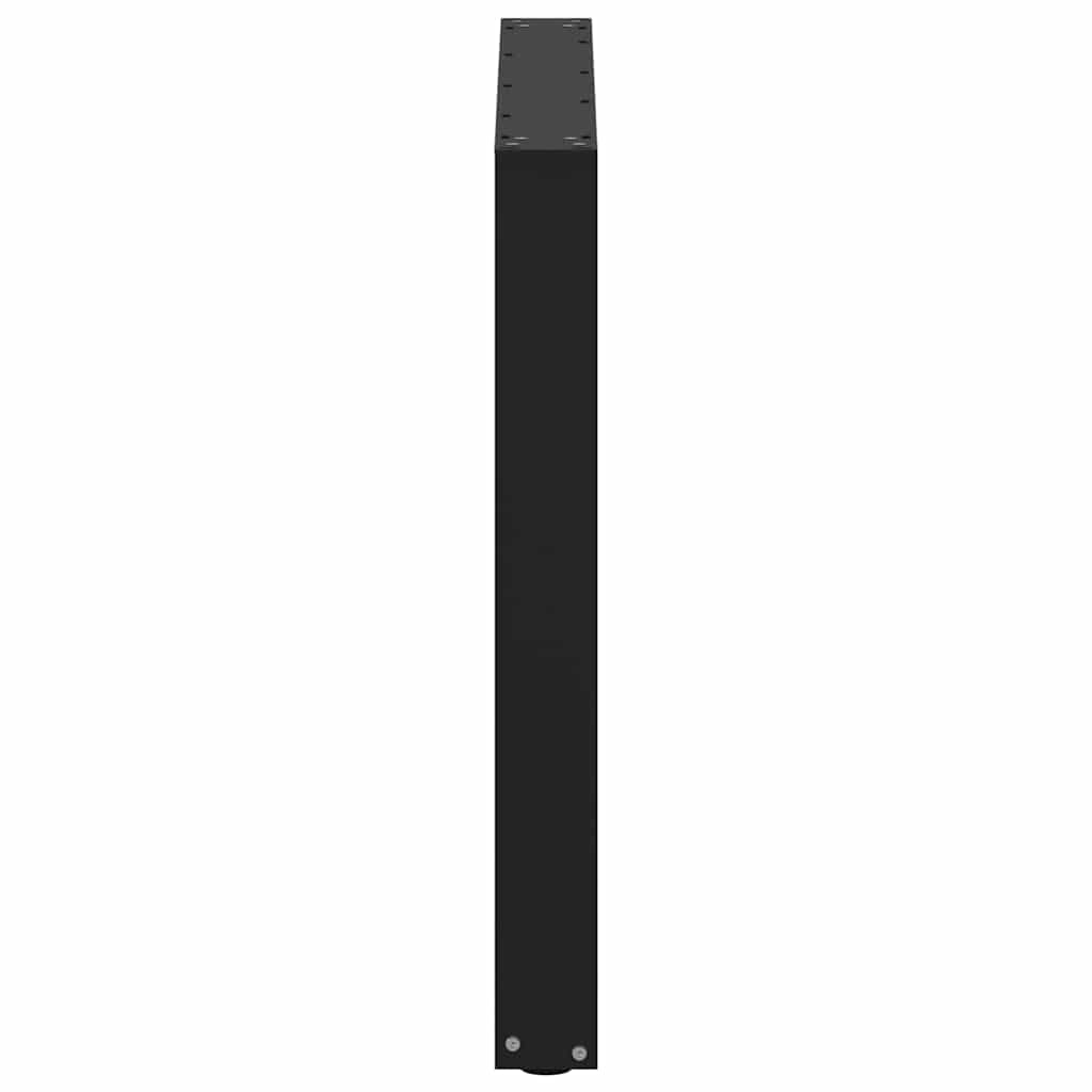 Gambe Tavolo Pranzo a Forma U 2 pz Nero 80x(72-73) cm Acciaio - homemem39