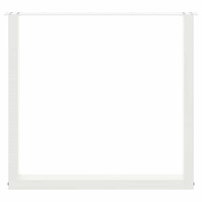 Gambe per tavolo da pranzo forma U 2 pz bianche 80x(72-73) cm