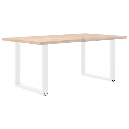 Gambe per tavolo da pranzo forma U 2 pz bianche 80x(72-73) cm