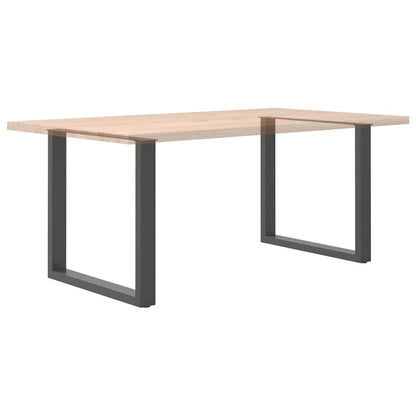 Gambe per tavolo da pranzo forma U 2 pz Antracite 80x(72-73) cm