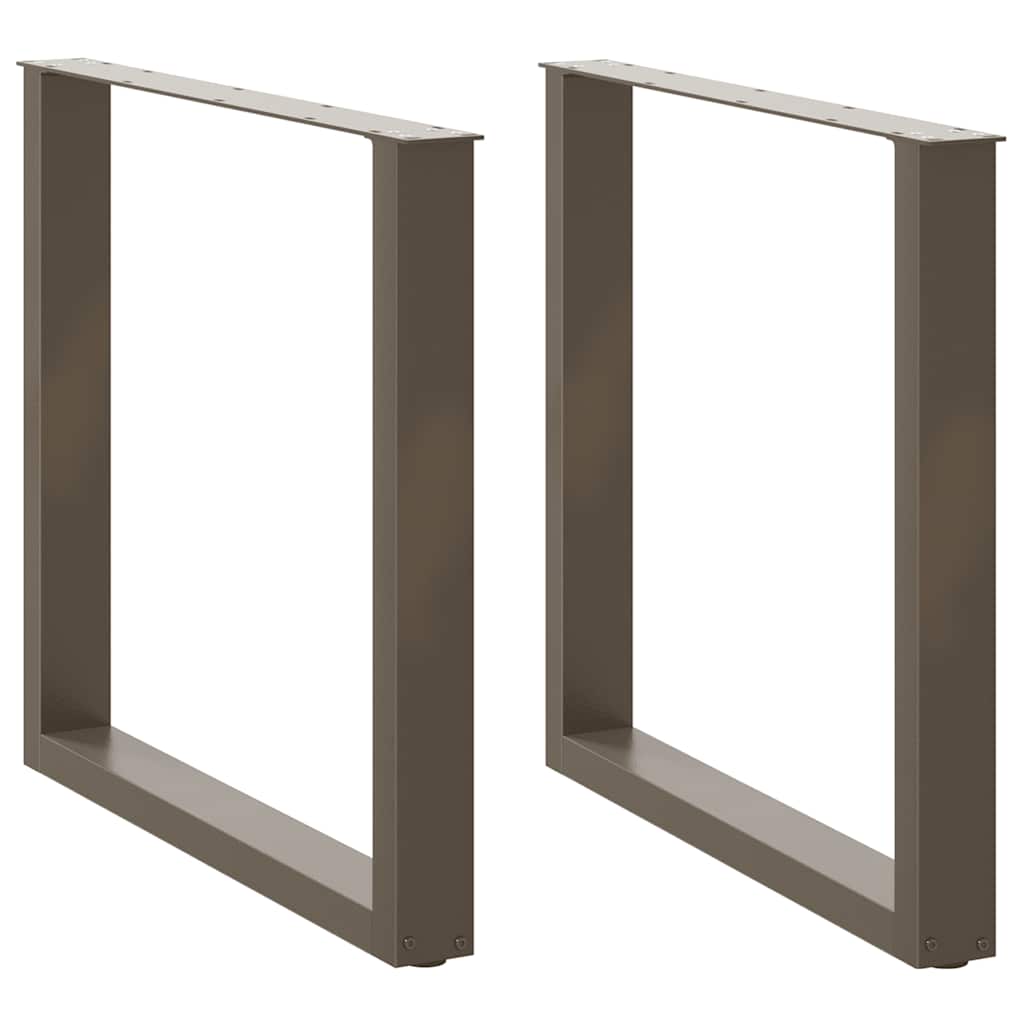 Gambe Tavolo Pranzo a U 2 pz 80x(72-73) cm Acciaio - homemem39