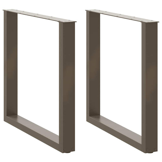 Gambe Tavolo Pranzo a U 2 pz 80x(72-73) cm Acciaio - homemem39