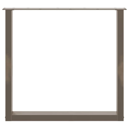 Gambe Tavolo Pranzo a U 2 pz 80x(72-73) cm Acciaio - homemem39