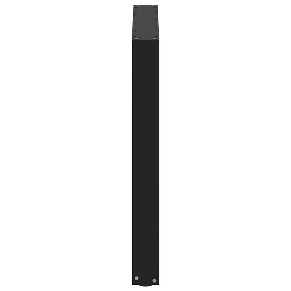 Gambe Tavolo Pranzo a U 2 pz Nero 90x(72-73) cm Acciaio - homemem39