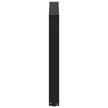 Gambe Tavolo Pranzo a U 2 pz Nero 90x(72-73) cm Acciaio - homemem39