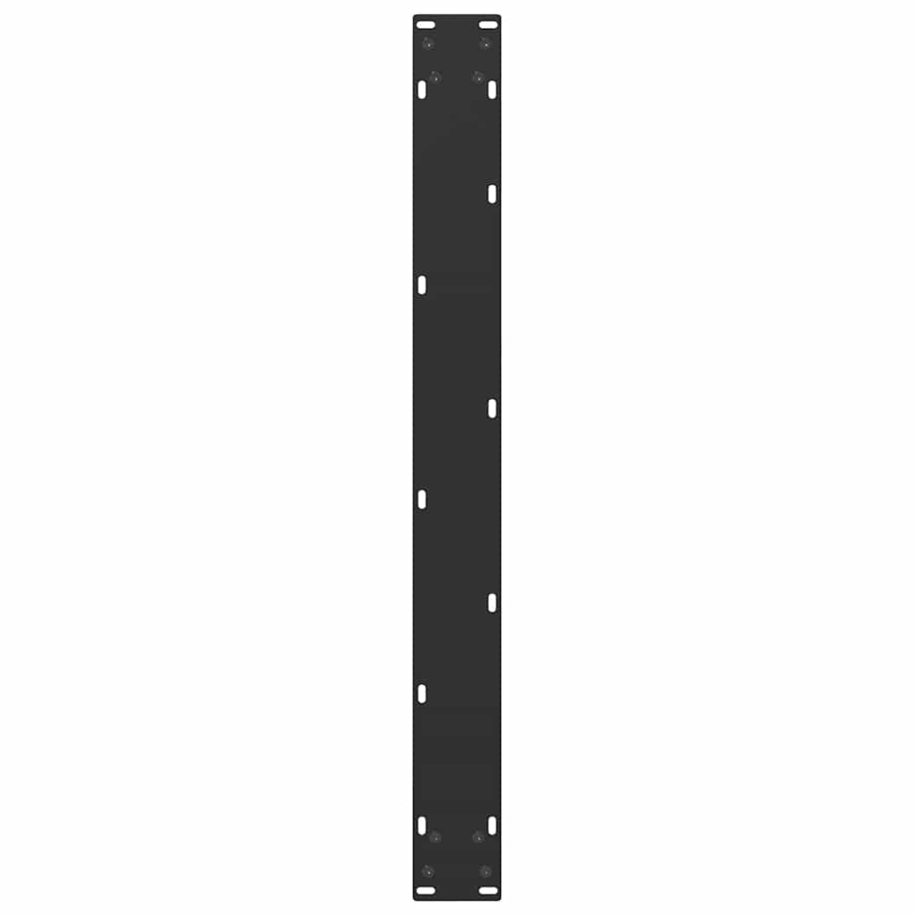 Gambe Tavolo Pranzo a U 2 pz Nero 90x(72-73) cm Acciaio - homemem39