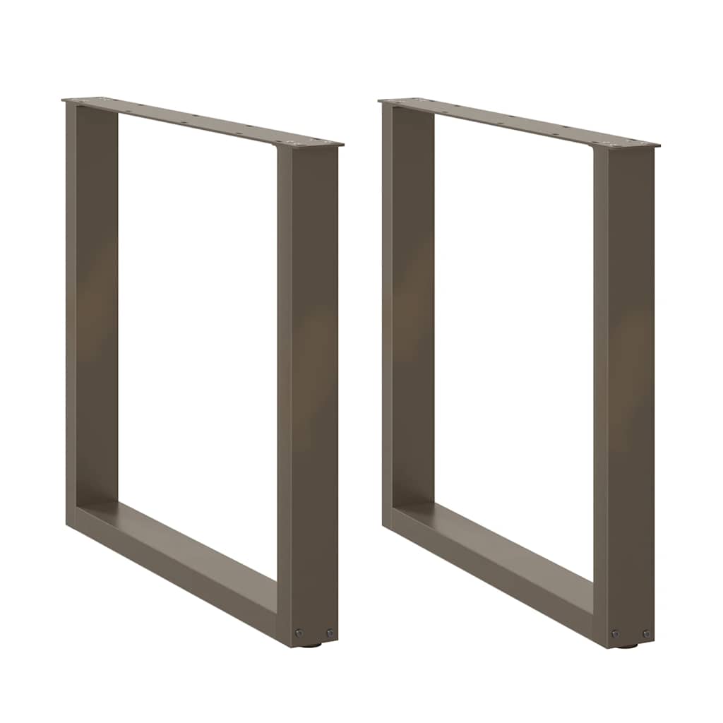 Gambe Tavolo Pranzo a U 2 pz 90x(72-73) cm Acciaio - homemem39