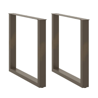 Gambe Tavolo Pranzo a U 2 pz 90x(72-73) cm Acciaio - homemem39