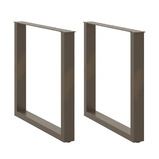 Gambe Tavolo Pranzo a U 2 pz 90x(72-73) cm Acciaio - homemem39