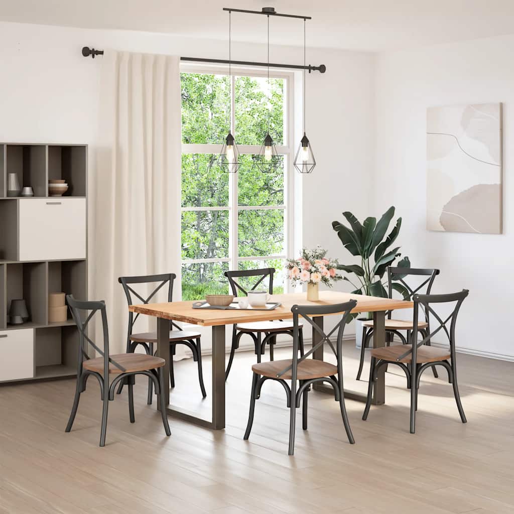 Gambe Tavolo Pranzo a U 2 pz 90x(72-73) cm Acciaio - homemem39