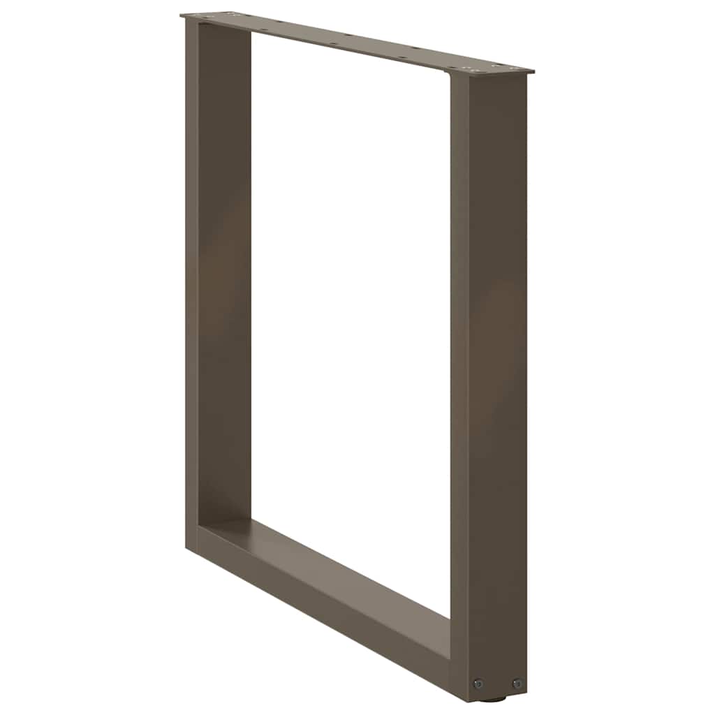 Gambe Tavolo Pranzo a U 2 pz 90x(72-73) cm Acciaio - homemem39