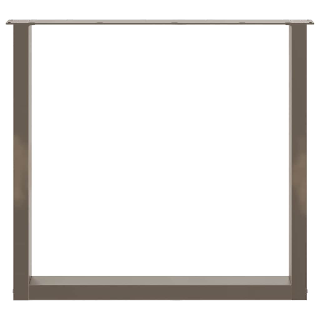 Gambe Tavolo Pranzo a U 2 pz 90x(72-73) cm Acciaio - homemem39