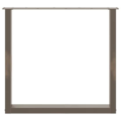 Gambe Tavolo Pranzo a U 2 pz 90x(72-73) cm Acciaio - homemem39
