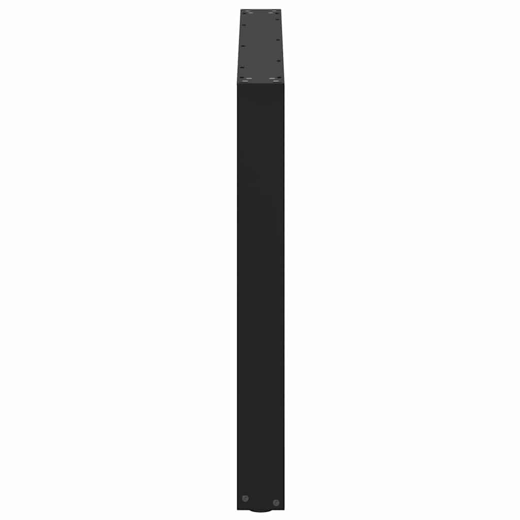Gambe per tavolo da pranzo a forma di U 2 pz nere 100x(72-73)cm