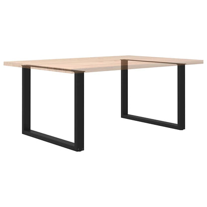 Gambe per tavolo da pranzo a forma di U 2 pz nere 100x(72-73)cm